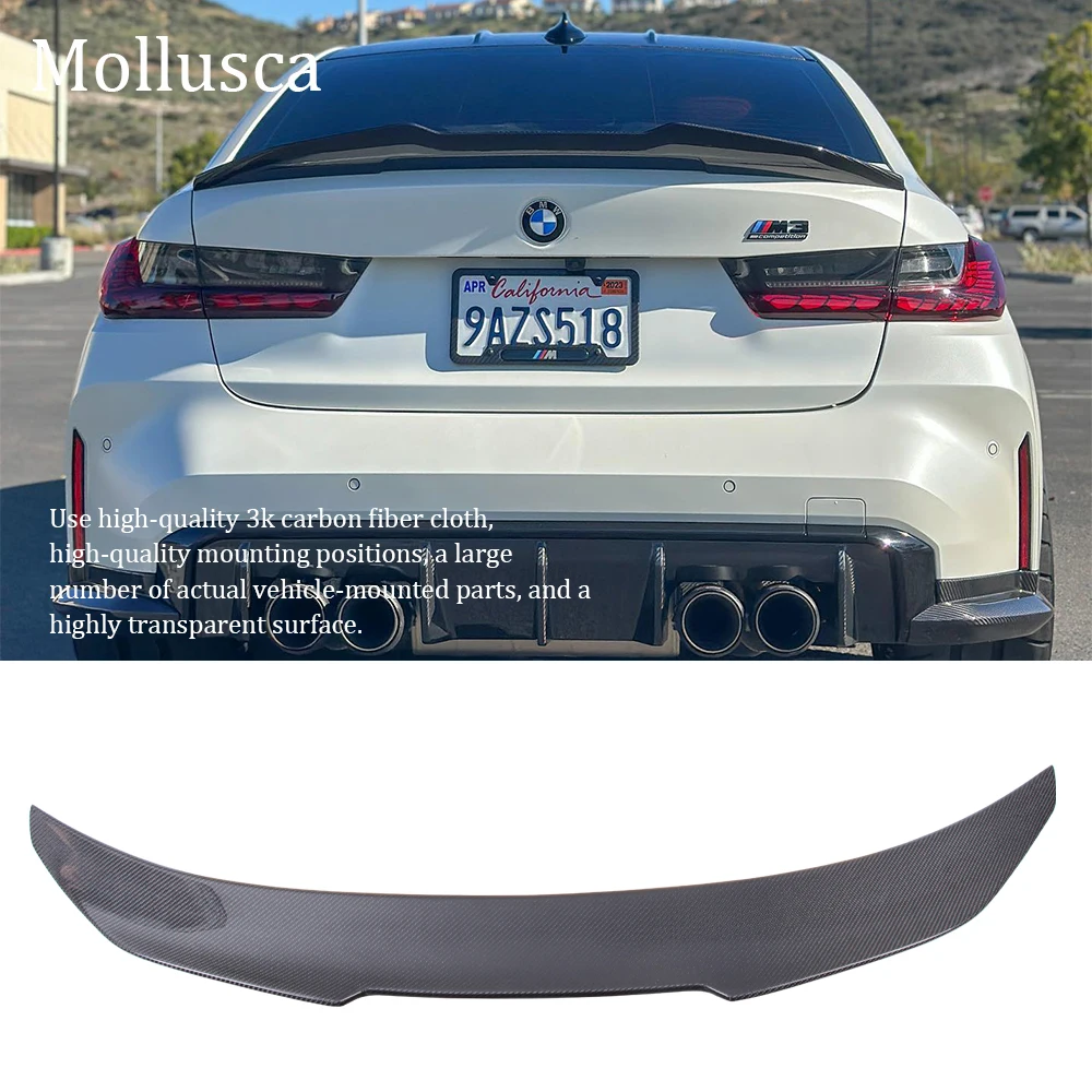 

For BMW 3 Series G20 G28&M3 G80 PSM Style Carbon fiber Rear Spoiler Trunk wing 2018-2025