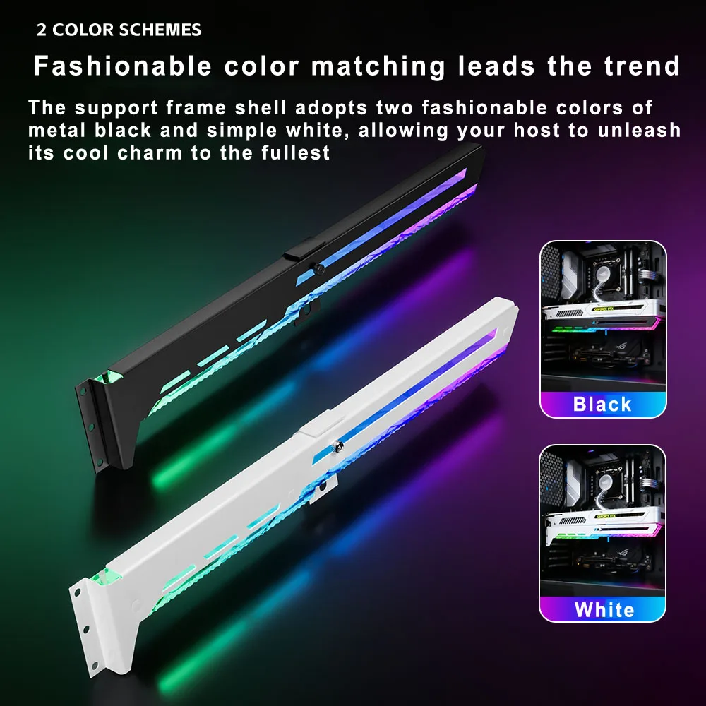 ICE Whale AX8 Graphics Card Bracket  5V 3PIN ARGB Motherboard Lighting Sync Computer Graphics Card VGA Holder