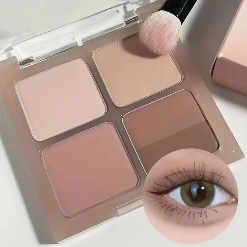 Paleta de sombras de ojos de 5 colores, duradera, resistente al agua, sin talco, fácil mezcla, a prueba de manchas, para maquillaje natural diario