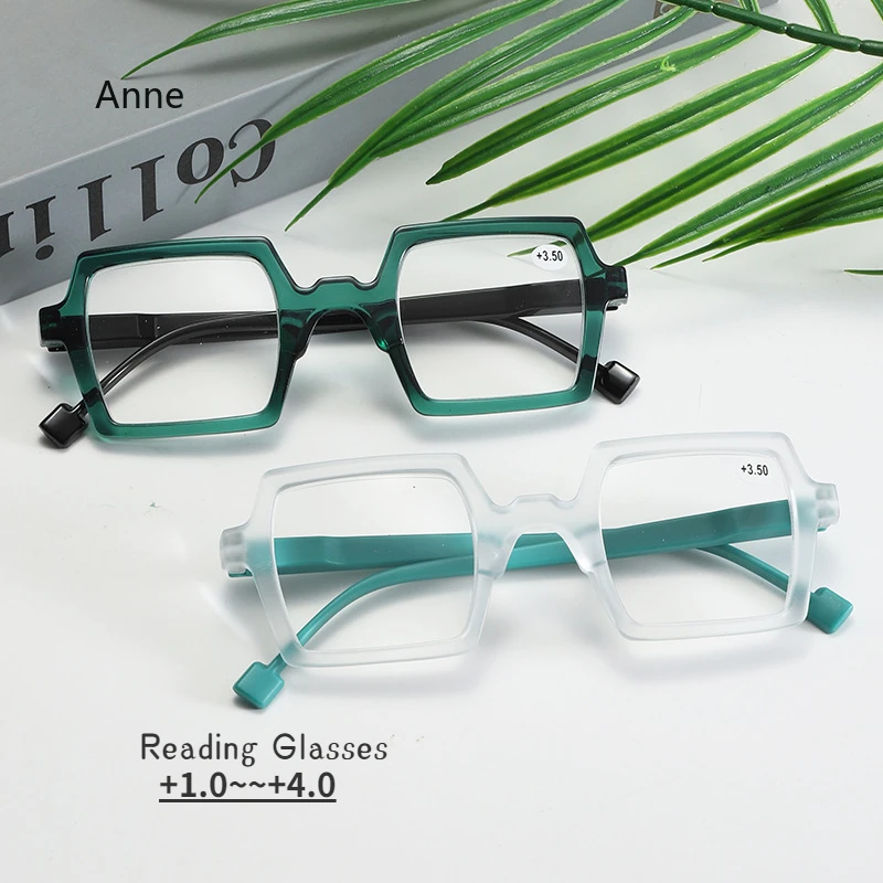 1PC Oversized Square Reading Glasses Men Women Portable Large Frame High-definition Presbyopia Eyeglasses Diopter 1~+ 4.0 gafas