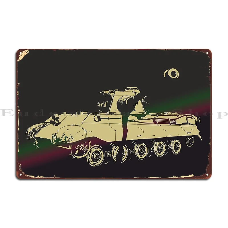 The Incomparable German Tiger Ii Tank Metal Sign Mural Funny Personalized Decoration Decoration Tin Sign Poster