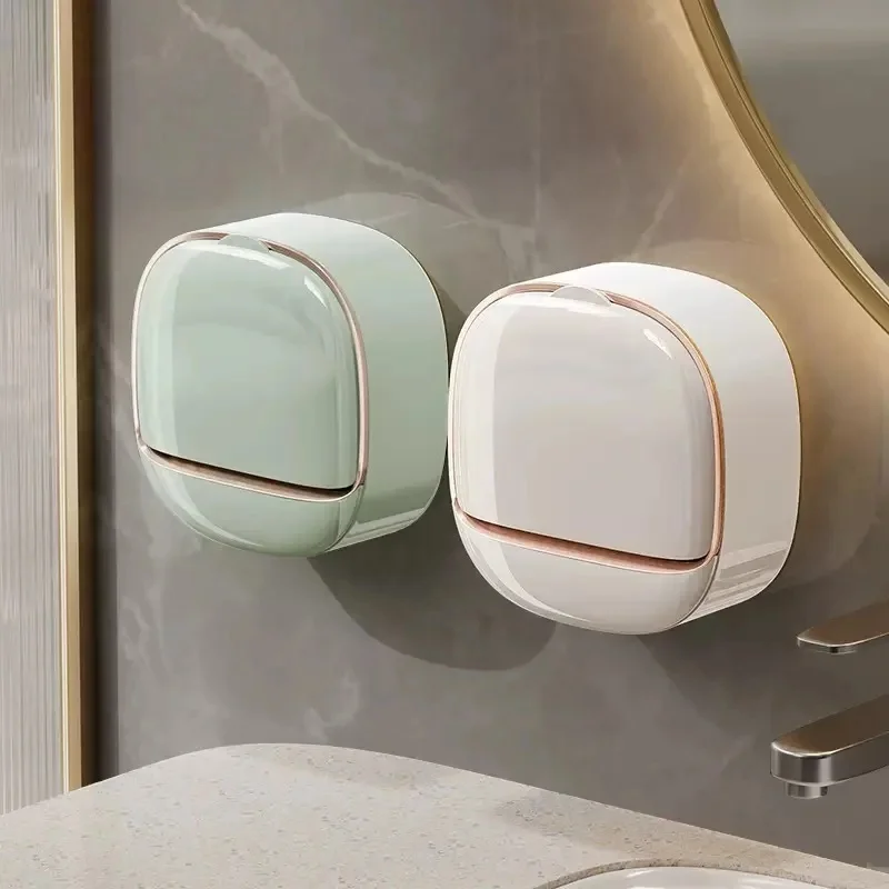 Hanging Waterproof Shower Soap Box With Drainage Hole Bathroom Soap Holder Storage Rack