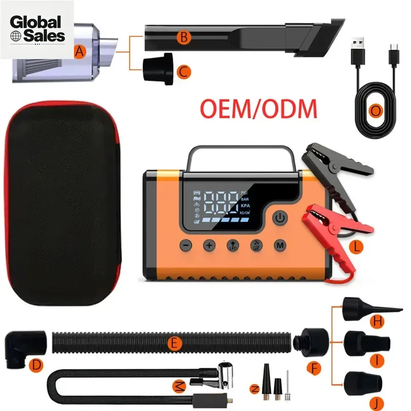 Automobile Emergency Start Power Supply Large Capacity Vacuum Suction Blast Pump Portable All-in-One Machine