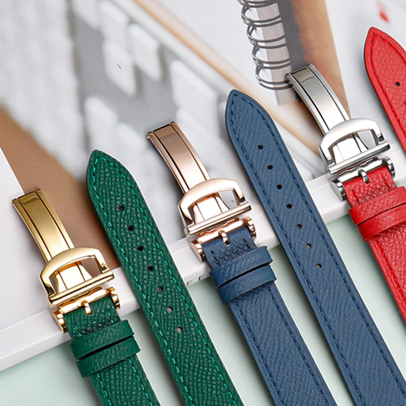 مشبك ساعة 16 ملم لحزام ساعة IWC من الجلد والمطاط والنايلون المقاوم للصدأ وإبزيم قابل للطي بديل بمشبك ساعة معدني صلب #3