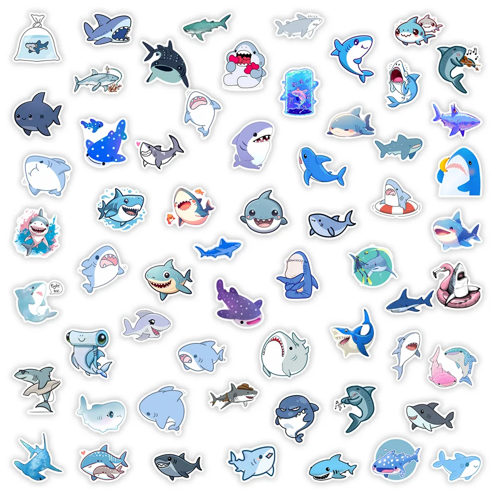 ملصقات قصاصات قرش كاواي ، ألعاب هدايا يدوية للحيوانات ، ملصق للكمبيوتر المحمول ، سجل القصاصات ، زجاجات الهواتف المزخرفة ، الأمتعة ، مقاومة للماء #6
