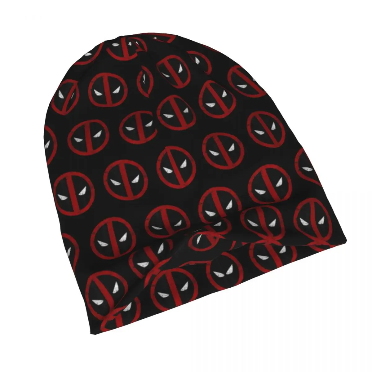 Comics Deadpool Mask Distressed Icon Bonnet Hats Knitting Hats Hip Hop Street Skullies Beanies Hat Unisex Warm Dual-use Caps