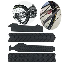 MTB Road Bike Frame Scratch Resistant Sticker Silicone Chain Protector Universal Bicycle Frame Guard for Bicycle Accessories