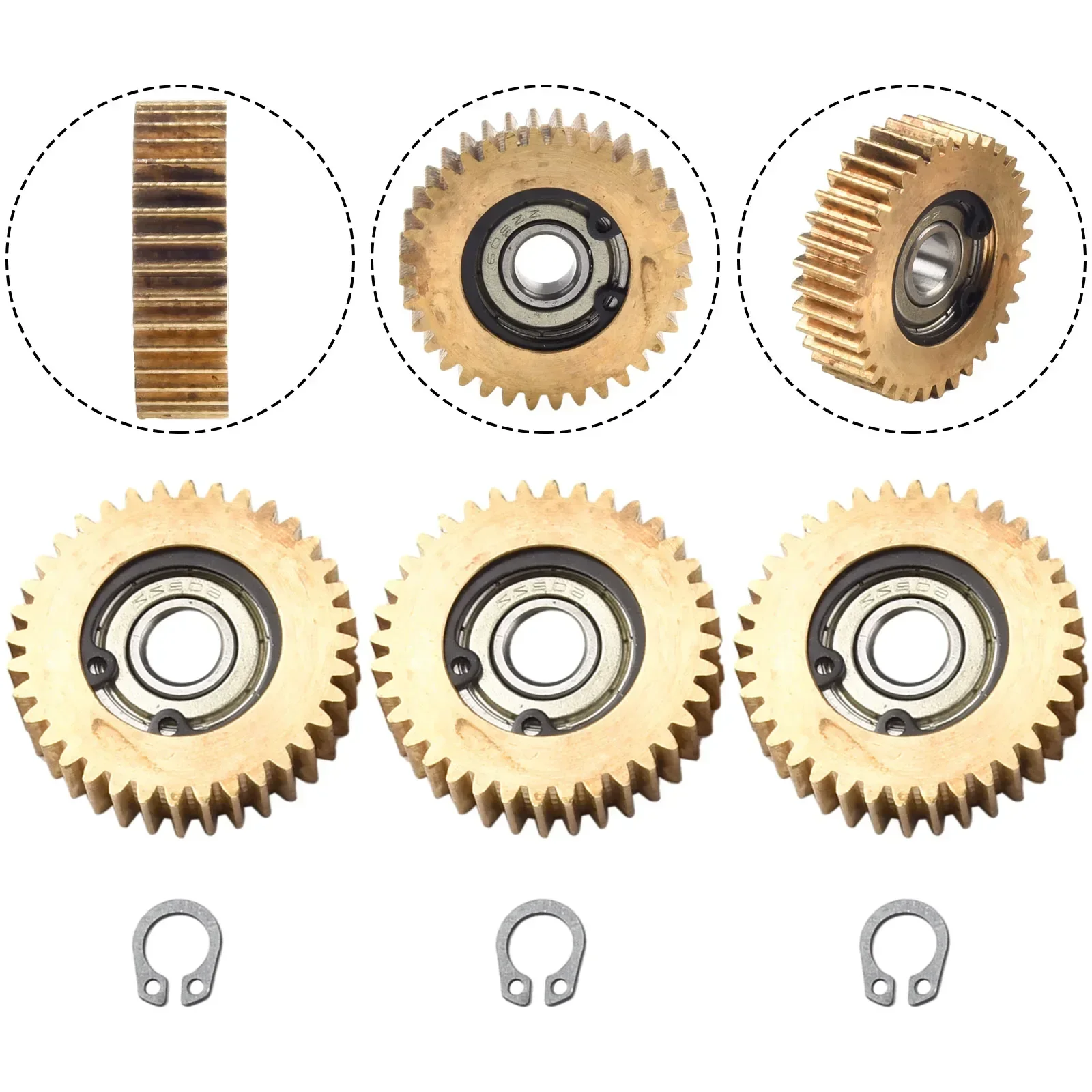 

3Pcs 36T Ebike Gears With Bearings Copper Wheel Hub Motor Planetary Gears For Bafang Motor Ebike Accessories High Quality Parts