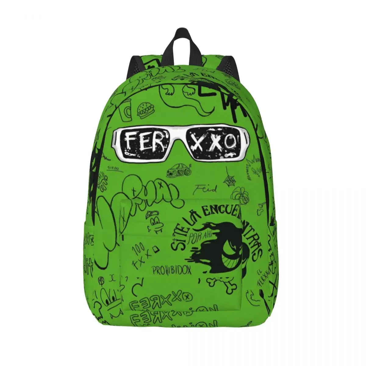 

Feid Ferxxo Backpack Middle High College School Student Logo 90s Rapper Rap Music Bookbag Teens Daypack Sports