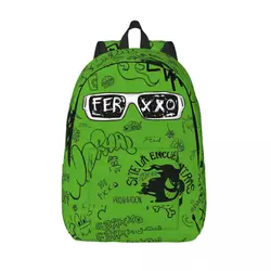 Feid Ferxxo Backpack Middle High College School Student Logo 90s Rapper Rap Music Bookbag Teens Daypack Sports