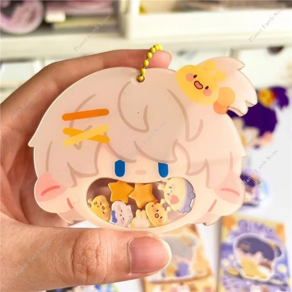 

6CM Cute Shake Keychains-Game Love & Deepspace Sylus Rafayel Zayne Xavier Caleb Cartoon Figures Acrylic Keyring Pendant Gift