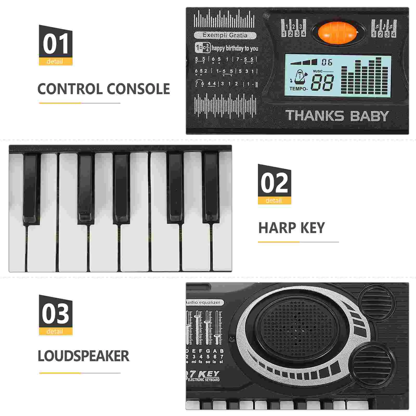 Simulatie Elektronische piano Educatief speelgoed Kinderspeelgoed Muziek Kinderen voor peuter Kinderen Toetsenbord