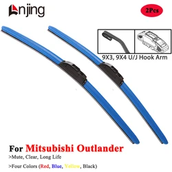 LNJING Colorful Wiper Blades For Mitsubishi Outlander PHEV Sport Airtrek 2001 2008 2012 2016 2019 2022 2023 2024 Car Accessories