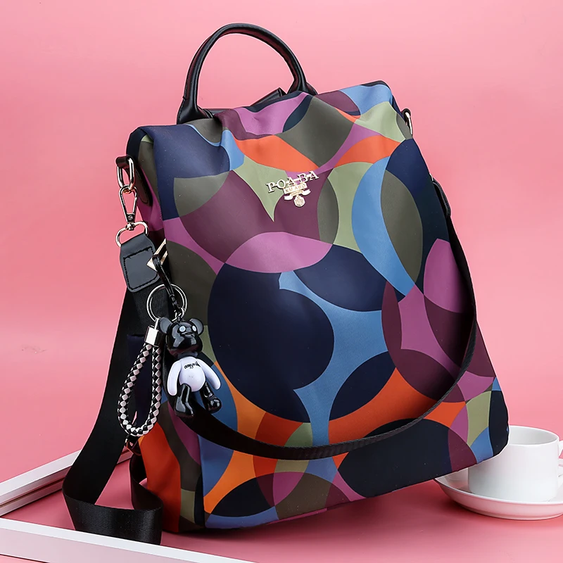 Mochila de tela Oxford para mujer, bolso de hombro, escolar, ligera, de viaje, 2024