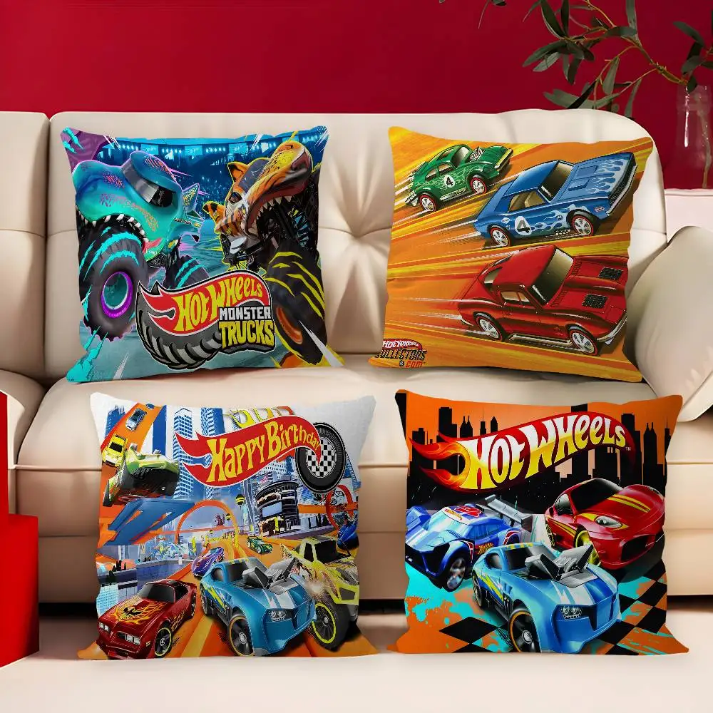 H-Hot Funny W-Wheels Pillow Gift Home Office Decoration Bedroom Sofa Car Cushion Cover Case 45x45