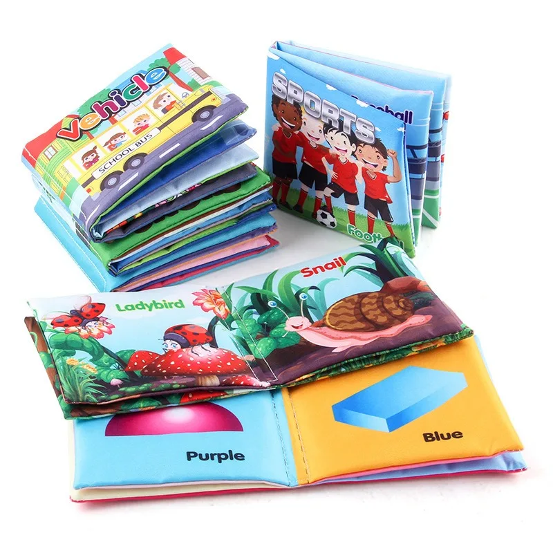 Infant Early Education Cloth Book - Durable Tear-Resistant Interactive Toy with Sound Paper for Baby Development view 4