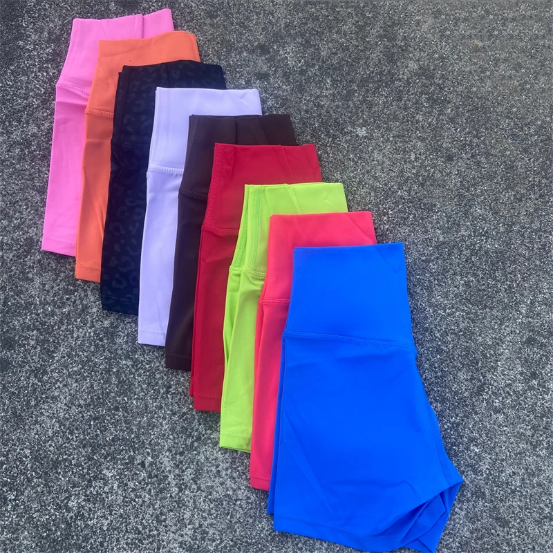 Women Yoga Shorts Gym Sports Shorts High Waist Workout Short Leggings Fitness Short Pants Running Cycling Tight Soft Sportswear