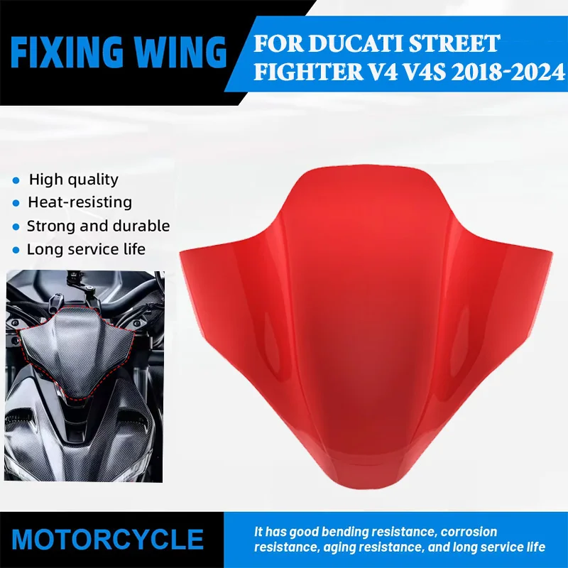 

For Ducati Street Fighter V4 V4S 2018-2024 ABS Motorcycle Front Windshield Front Spoiler Front Cover Front Hood Deflector