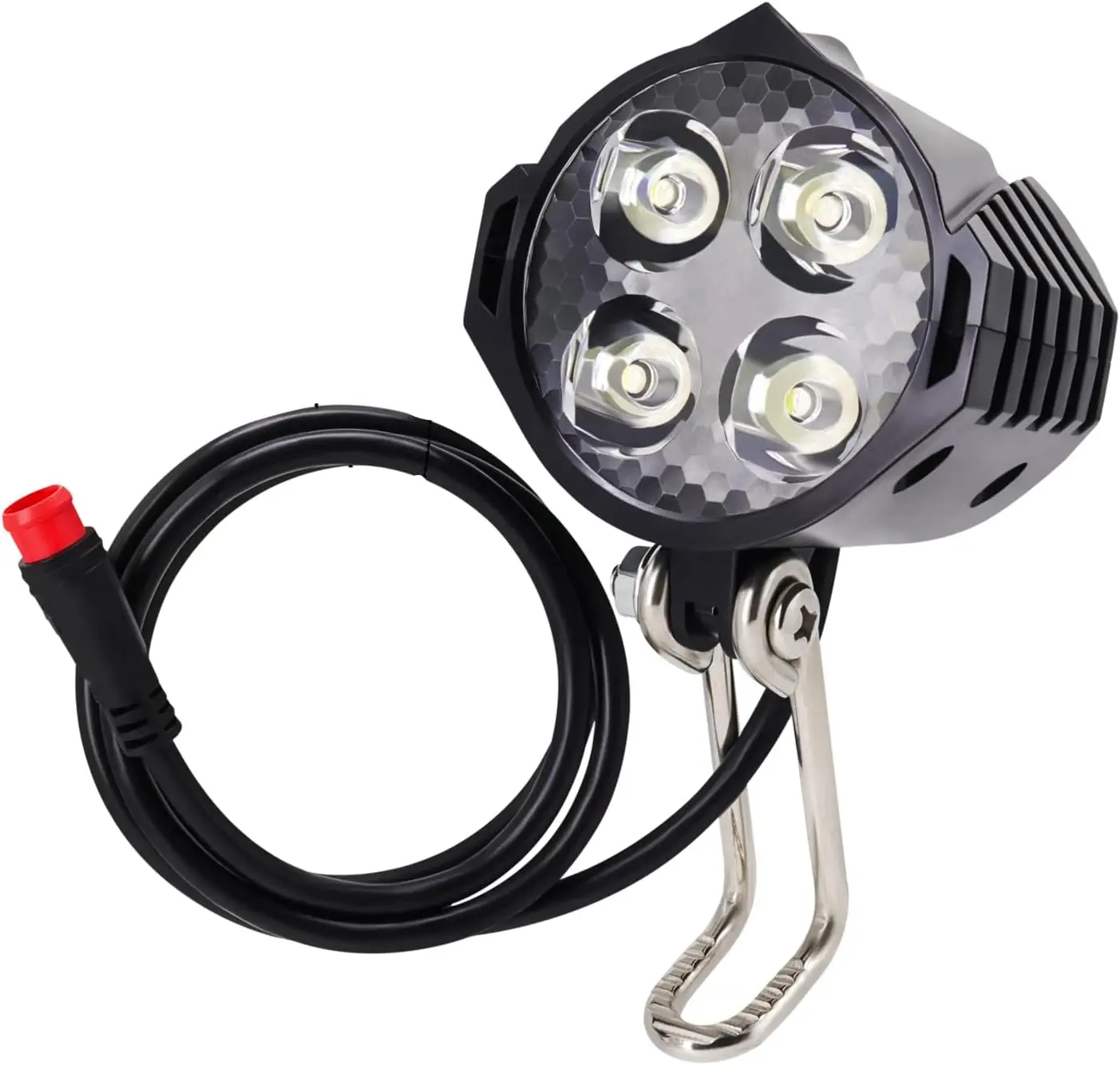 Nulkomma Ebike Headlight 48V 36V, 12V-60V Compatible, 2 Pin Waterproof Connector Electric Bike Front Light