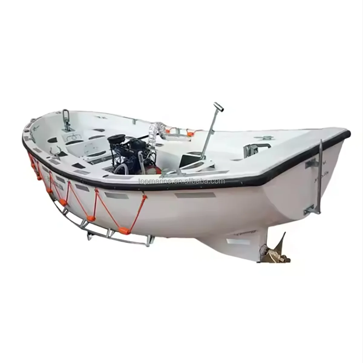16 Person Open Type Lifeboat, Diesel Engine Driven, Marine Safety Rescue Boat, High Capacity Survival Craft