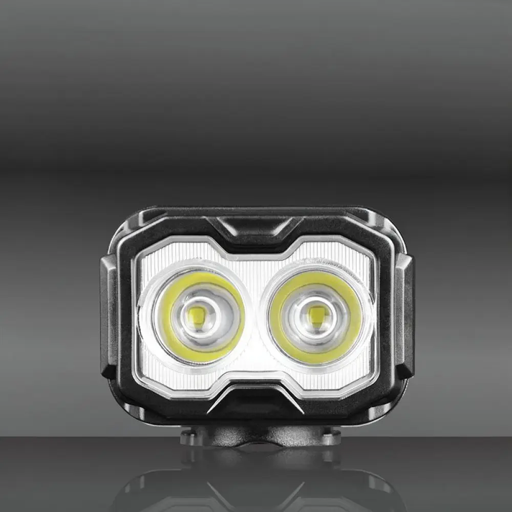 Aluminum Alloy Bicycle Front Light Rechargeable USB Cycling Torch Digital Battery Display Dual Mount Fix Road MTB