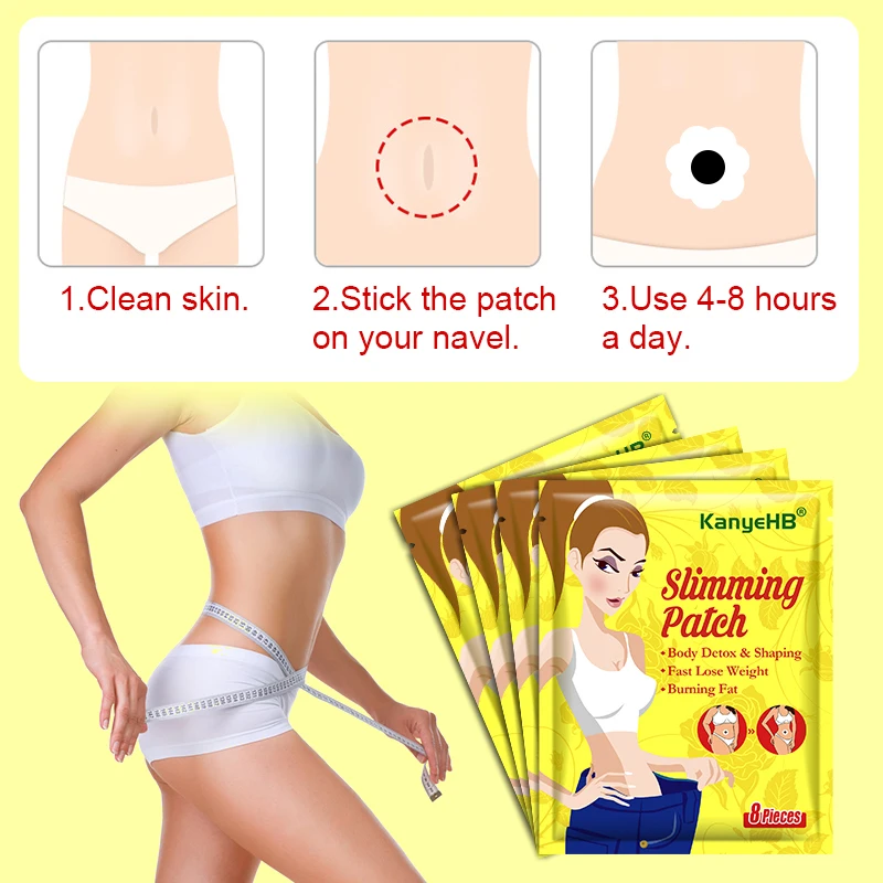 8Pcs=1Bag Slimming Patch Detox Weight Loss Sticker Navel Stick Herbal Medicine Slim Fat Burning Thin Body Belly Fat Burner W012 view 5