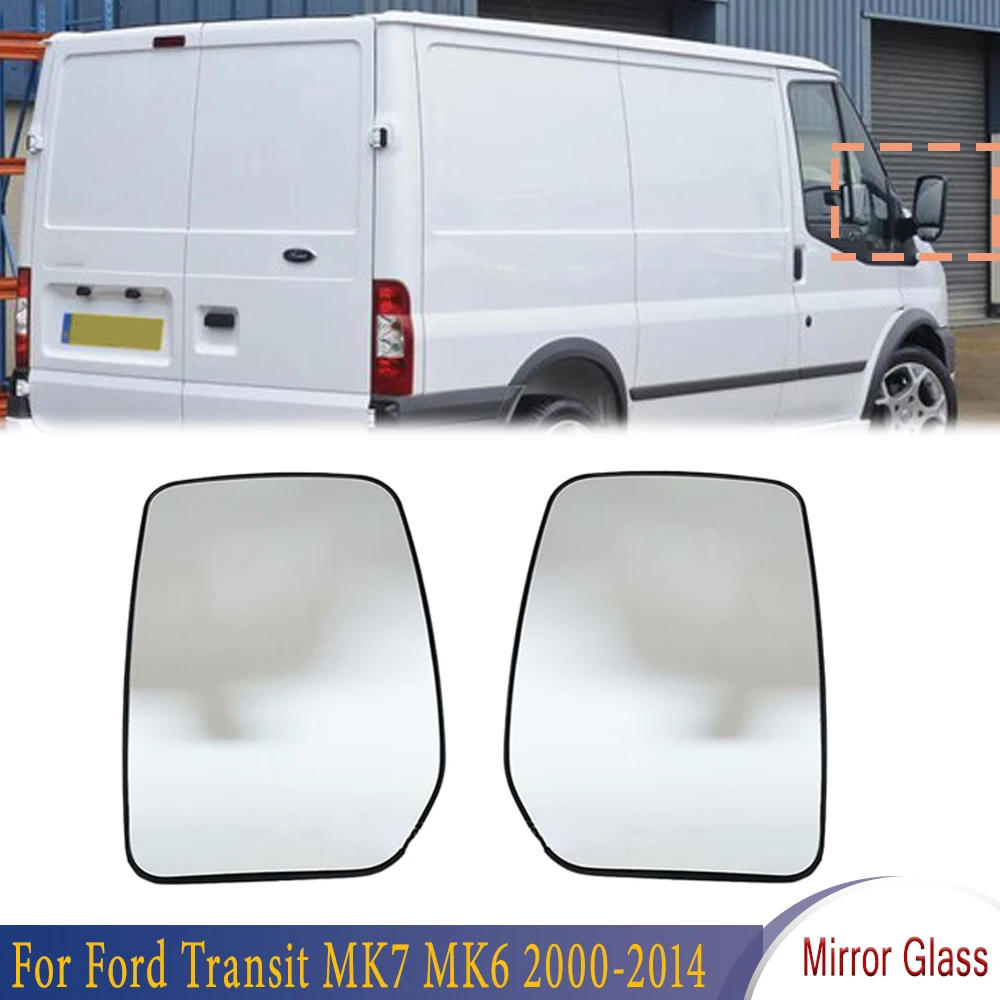 Car With Heating Rear View Mirror Glass Door Wing Left Right Clear Rearview For Ford Transit MK7 MK6 2000-2014