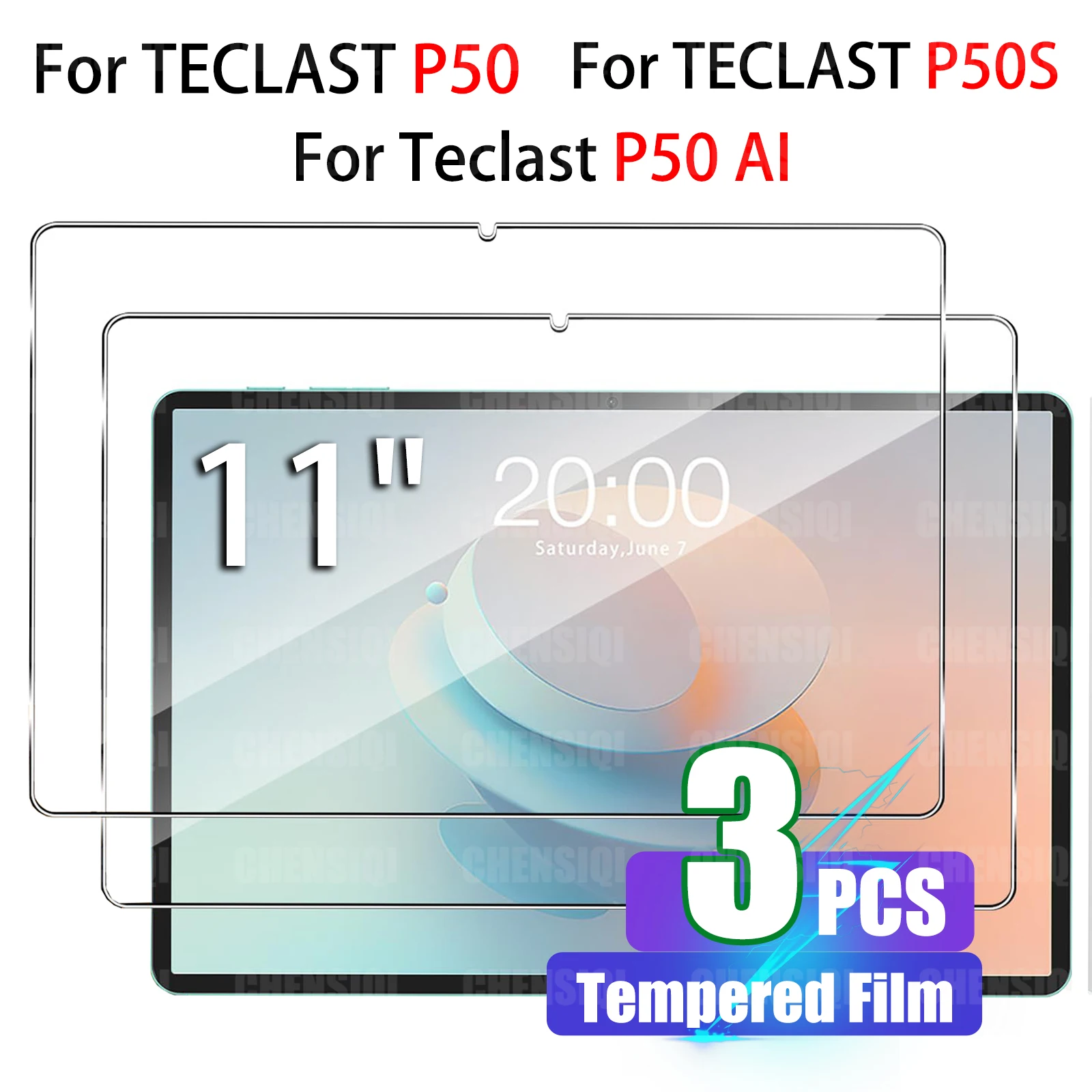 Protective Crystal For TECLAST P50 / TECLAST P50S / TECLAST P50 AI ,11'' Tablet Tempered Glass Film Screen Protector 9H HD