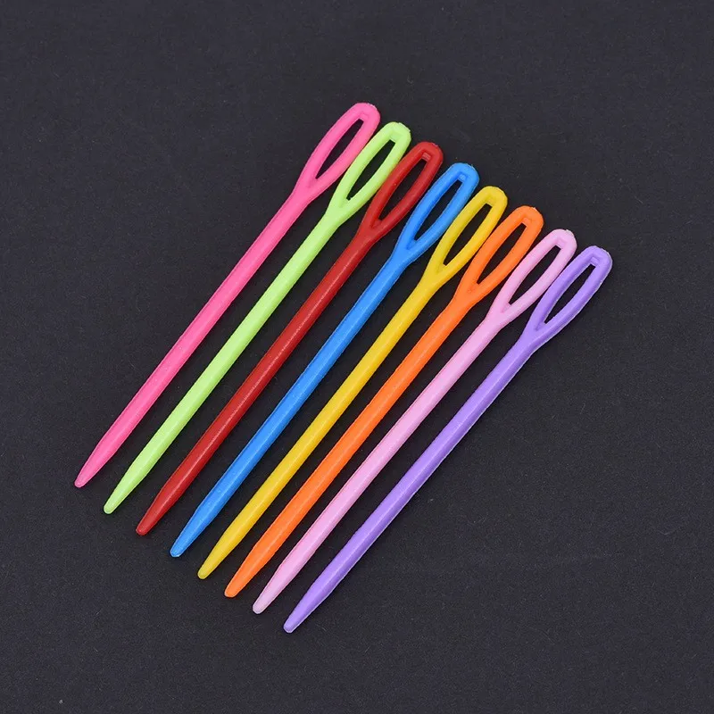 7cm Blunt Tip Sewing Needles 58 pcs, Random Color Assortment, Large Eye Easy Threading, for DIY Craft Projects