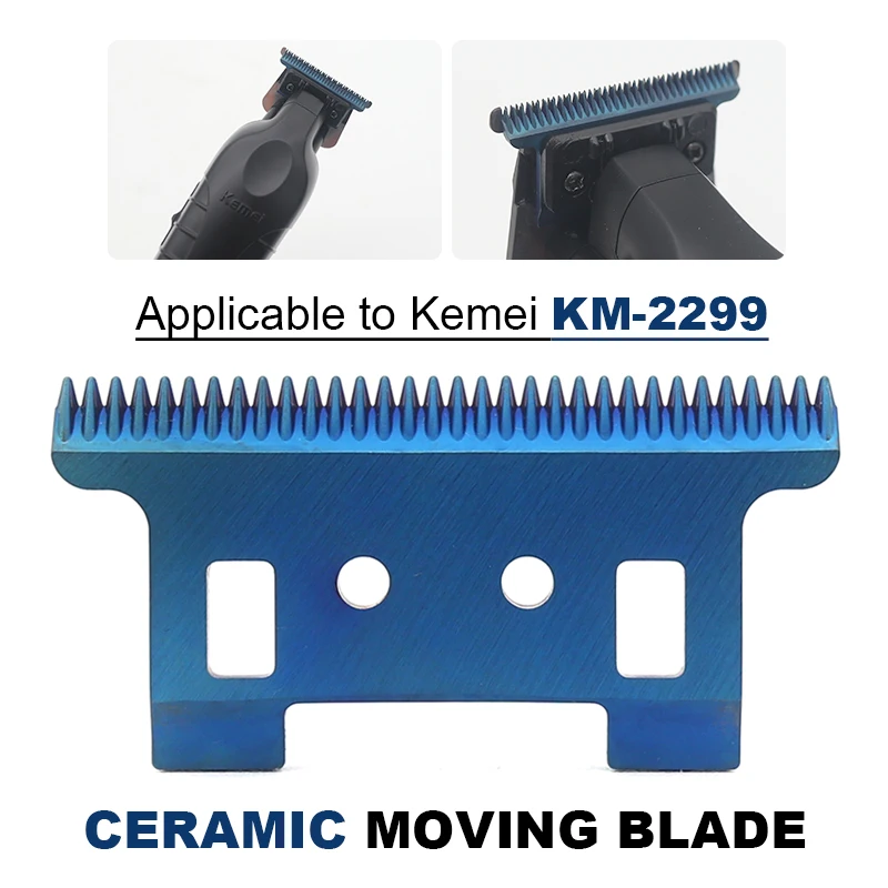 For Kemei KM-2299 Replacement Movable Blade Clipper Professional Hair Trimmer Cutting Knife Head Parts Accessories
