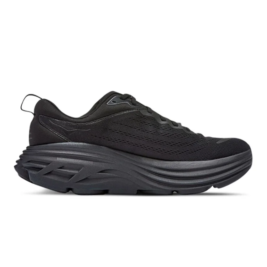 Hoka One One Bondi 8 Triple Black White Sport Running Shoes Road Runs Shoes Women Men Sport Shoes Lifestyle Outdoor Sneaker