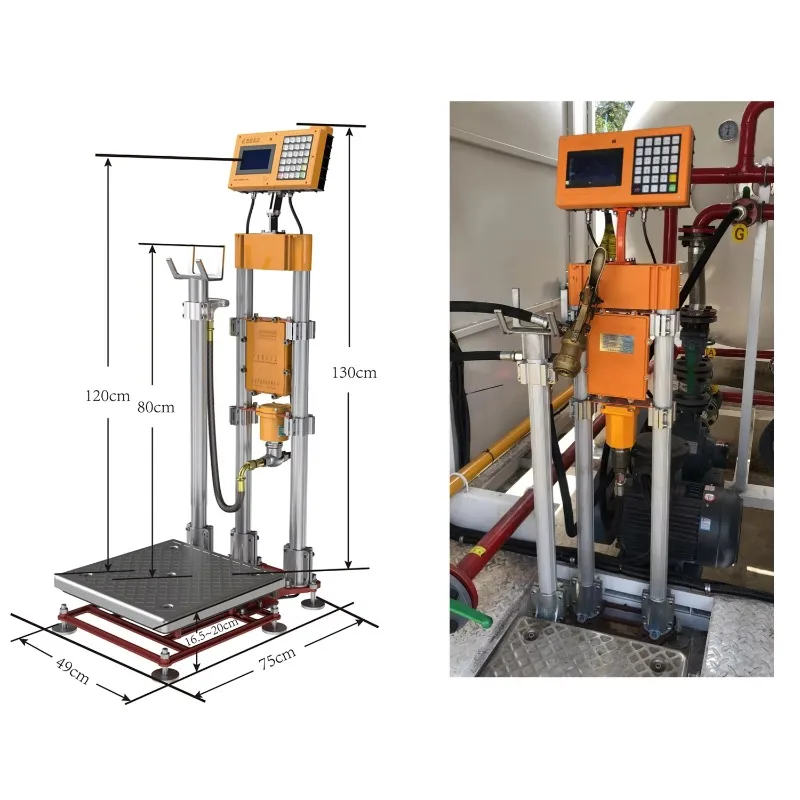 Explosion Proof Semi-Automatic LPG Gas Filling Scale With Paper Packaging Chemical Application LCD Display Easy To Operate