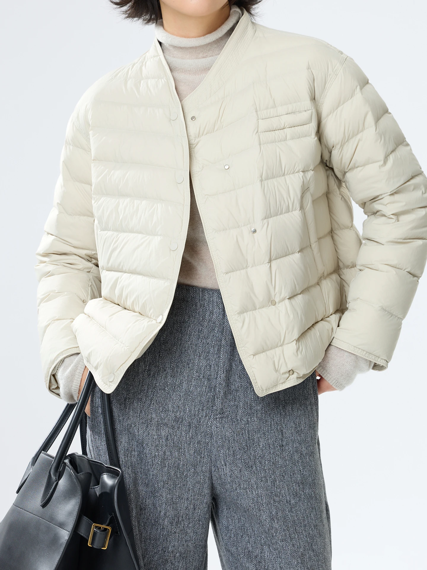 

Утепленная куртка WeTHEE из нейлона: элегантная, легкая, в китайском стиле, с боковым воротником, свободного кроя, теплая, повседневная