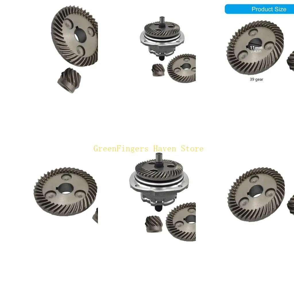 F68D Heavy Duty 39T 11T Brushless Grinder Replacement Gears Reinforced Metal Structure Low Noise High Torques Output 1 Pair