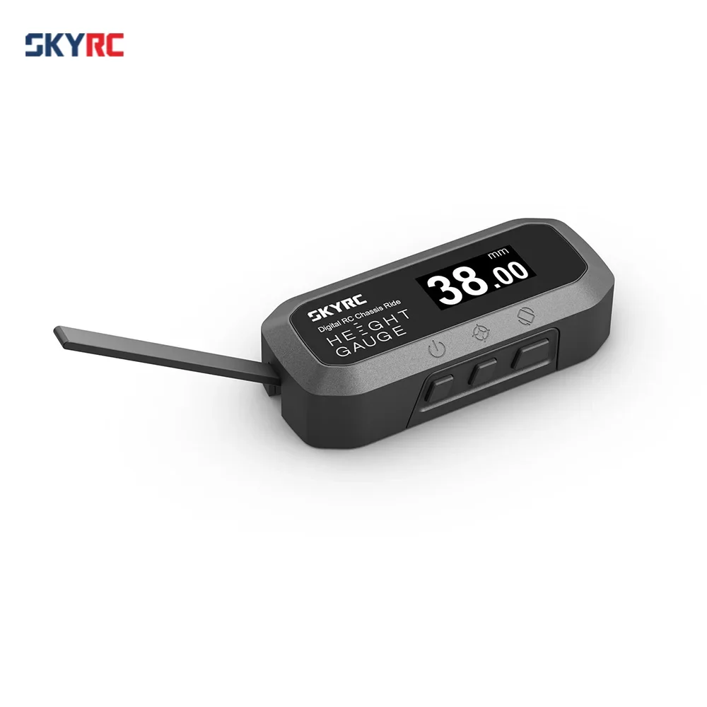 SkyRC DigitalRC Ride Height Gauge 2-38mm Measuring Unit Switching 180° Display Rotation for 1/24 1/14 1/12 1/10 1/8 RC Car Parts