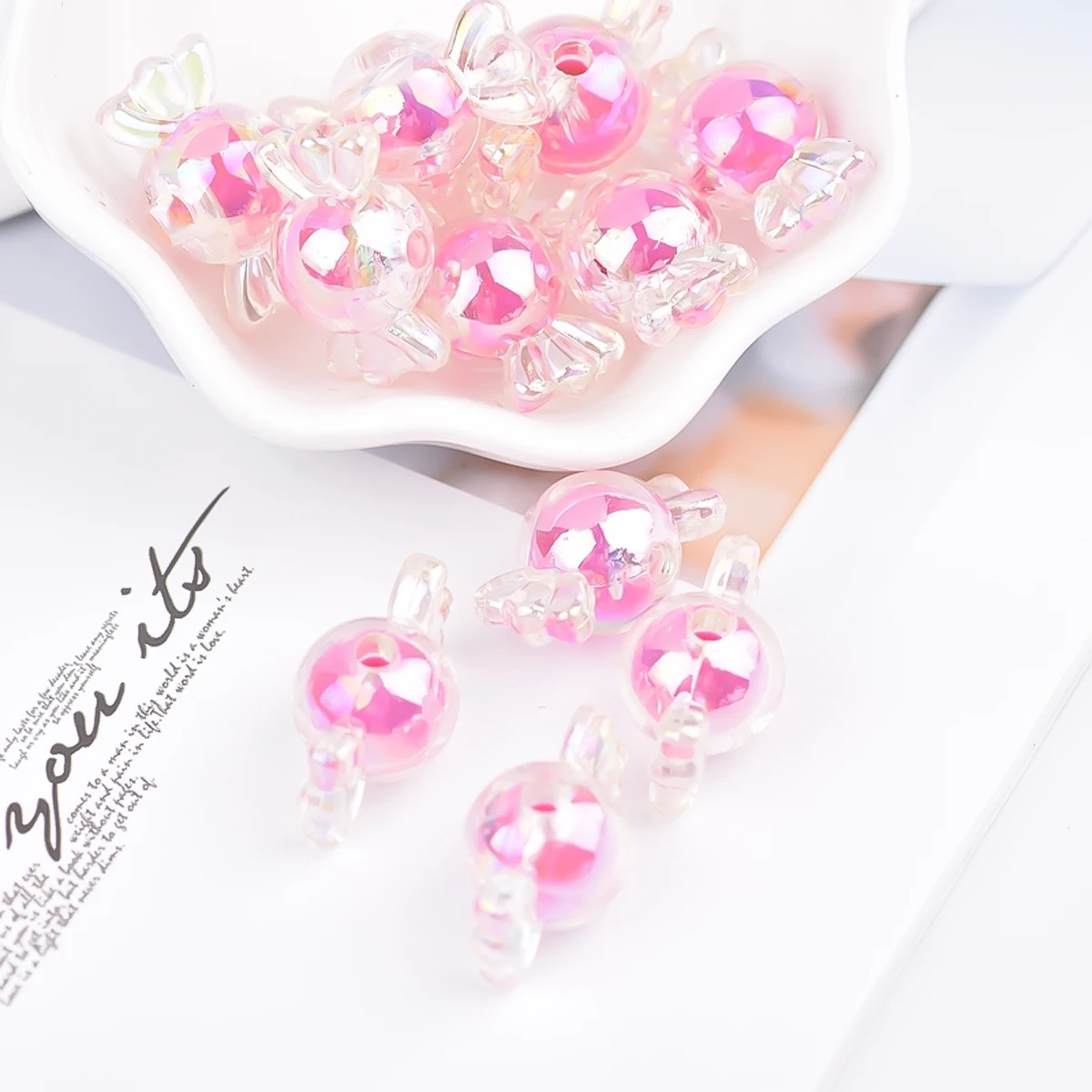 

500 G Colorful Five-pointed Bead Ornaments Pentagram Accessory Heart Necklace Jewelry Charm Necklaces