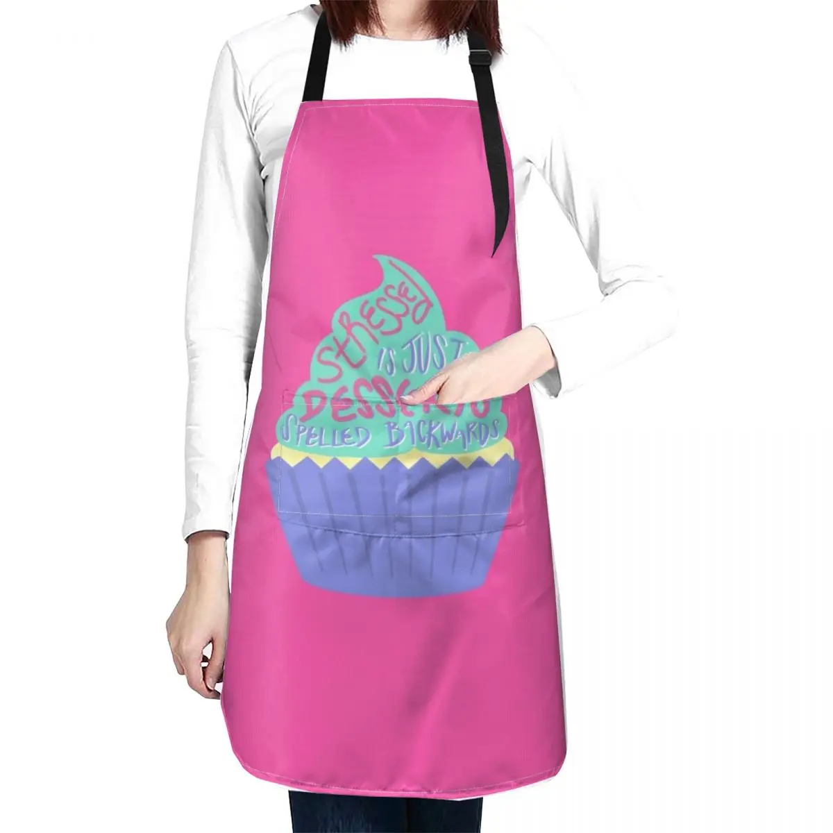 Stressed is just Desserts Spelled Backwards Apron Cute Kitchen chefs Apron