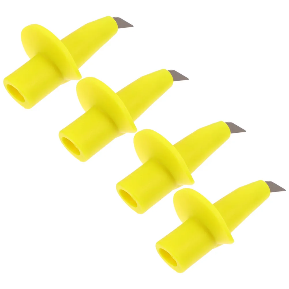 

4pcs Tungsten Steel Trekking Cane Tips Stick Alpenstock Yellow Non Slip Replacement Pad Hiking Supplies Camping Gear