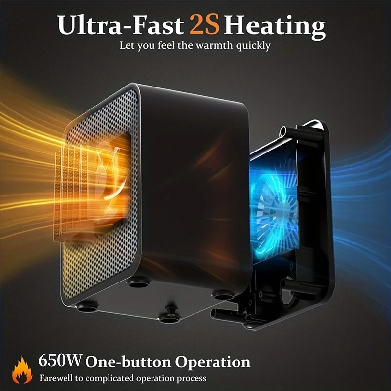 سخان منزلي صغير من Xiaomi موفر للطاقة وموفر للكهرباء، سخان تسخين سريع للحماية من الحرارة الزائدة، سخان صغير للمكتب والمنزل #5