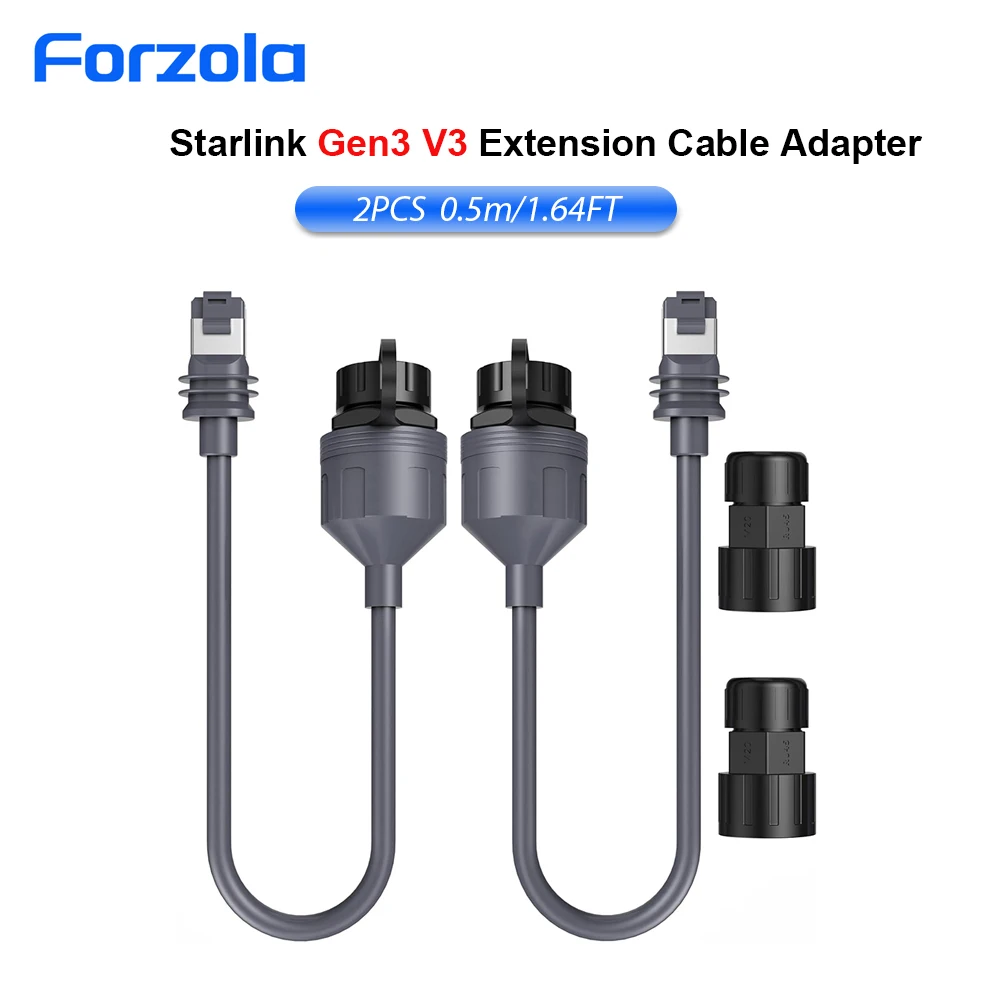 FORZOLA For Starlink Gen3 V3 Ethernet Cable Adapter for Starlink SPX to RJ45 Connector Router Adapter Internet Extension Cable