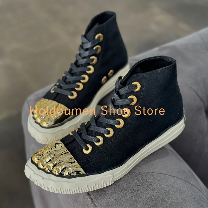 

Women's Weird Style Golden Five Finger Patchwork Sneaker Pointed Toe Lace Up Trendy Tennis Shoe Daily Matching Casual Sport Shoe