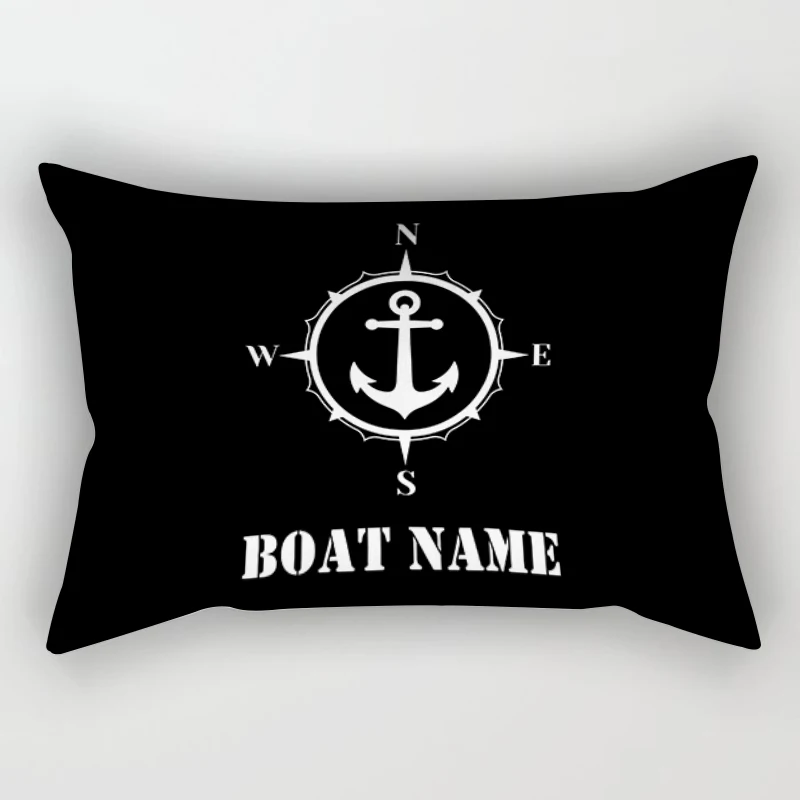 Black Nautical Decoration Home Decoration Lumbar Pillow Cover 30*50 Sofa Decoration Cushion Cover 40*60 Customizable