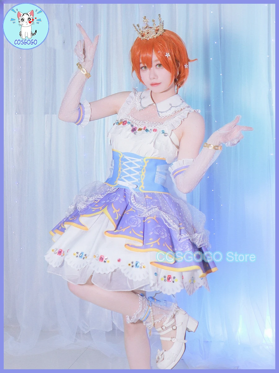 COSGOGO Love Live! Royal Princess Arc Ver Hoshizora Rin Women Dress Cosplay Costume Cos Game Anime Uniform Hallowen Play Role