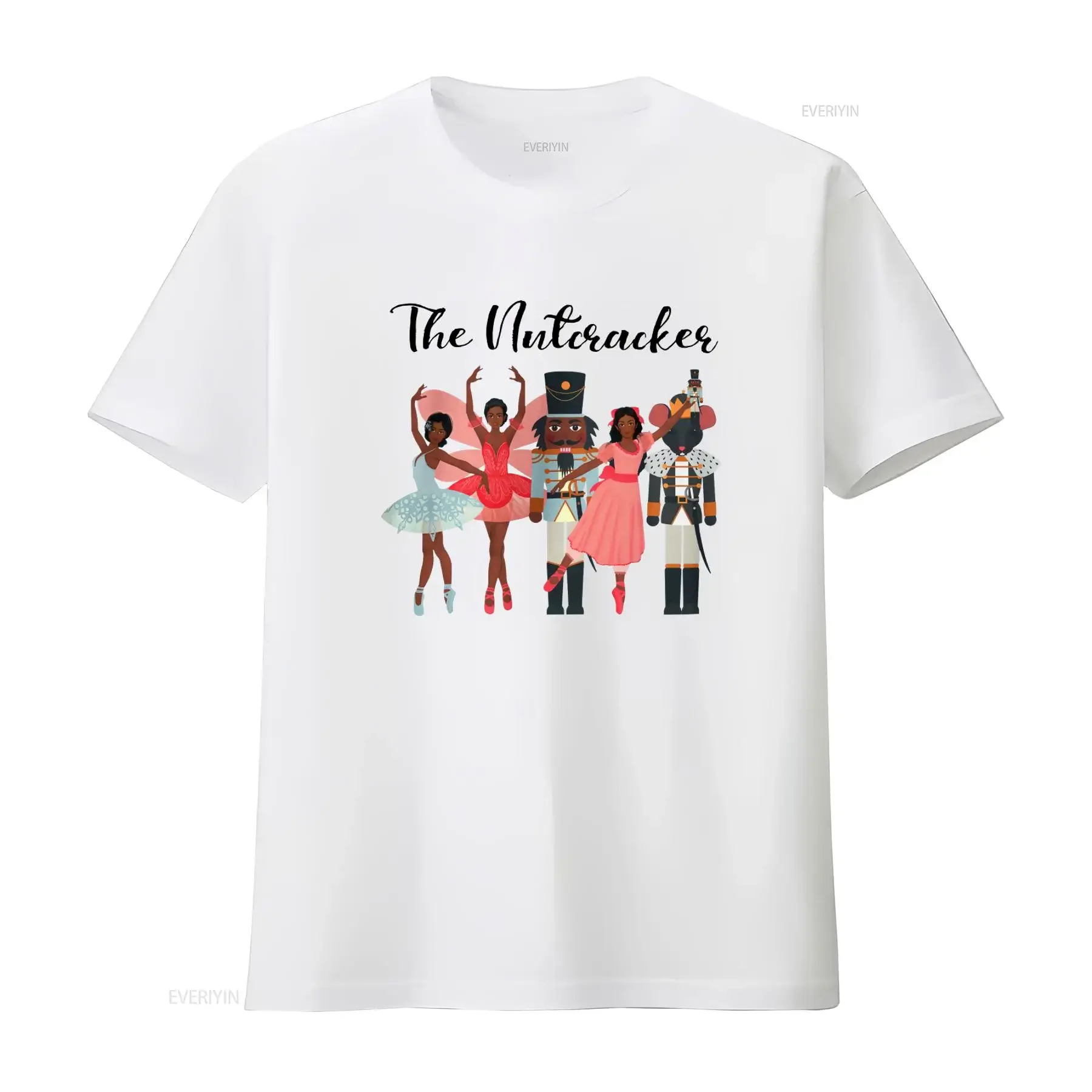 Nutcracker Ballet T Shirt African American Brown Girls Dance Holiday Adult Black Ballerinas For Dancer vintage Washed fashion