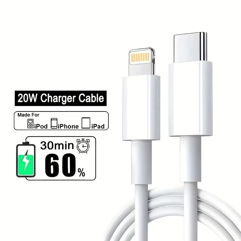 Kabel LAIHONEN 3.3/6.6/10FT USB-C do Lightning, szybkie ładowanie CarPlay dla iPhone 14-6 Plus Pro Max XR XS X SE