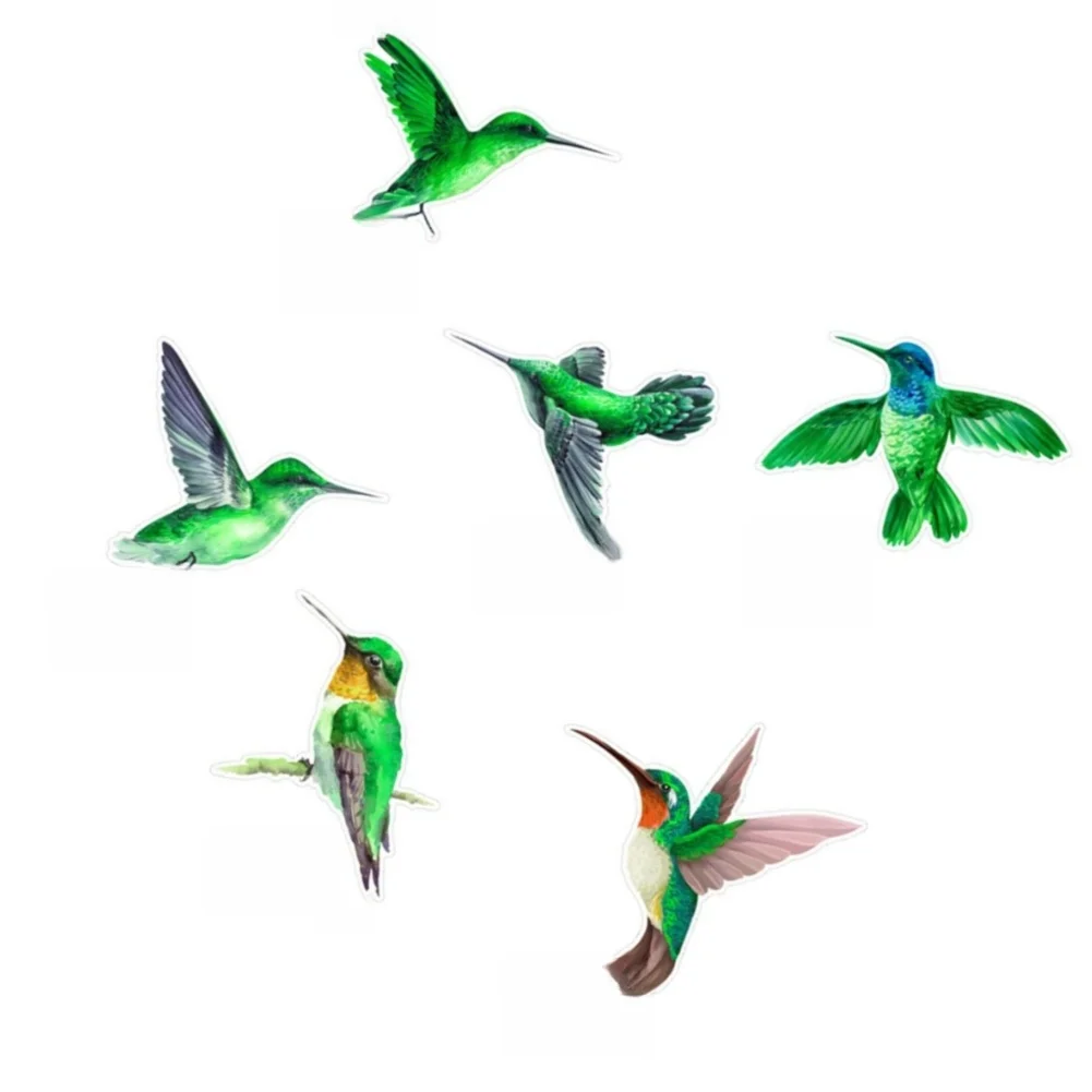 6Pc Set Bird Window Stickers Electrostatic Glass Decals Colorful Collision Cling Film For Home Garden Decoration PVC