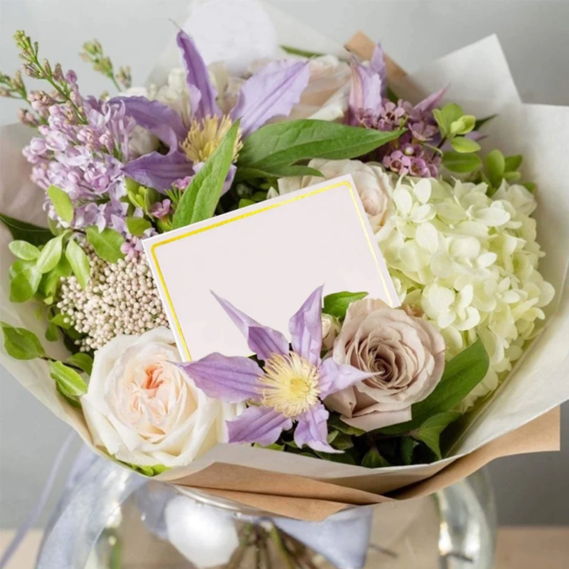 Ouro e Livro Branco Cartões de Lugar, Adequado para Casamentos, Banquetes, Mesa e Cartões de Nome, Cartões de Barraca Pequena, 120 Pcs