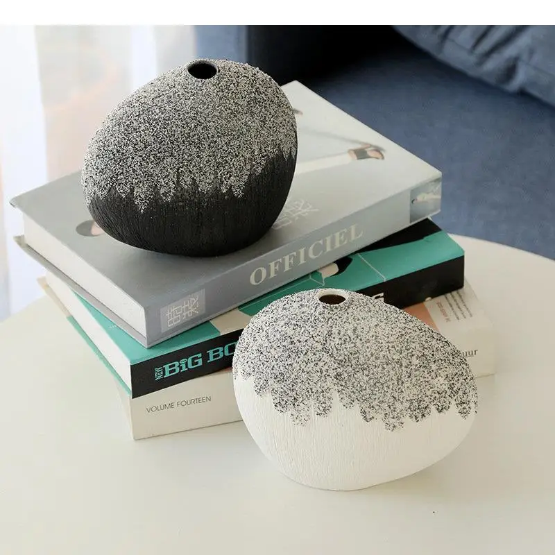 Minimalism Narrow Necked Ceramic Vase Desk Decoration Flower Arrangement Flowers Pots Modern Home Decor Crafts Floral Vases