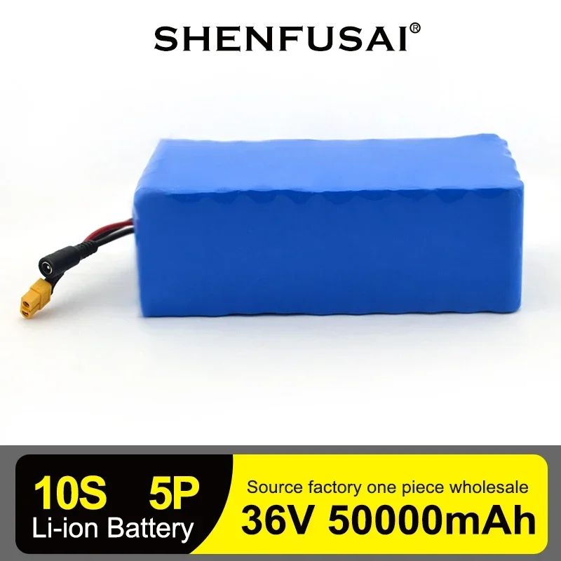 

High Power 10S5P 36V 50AH Lithium Battery Pack 18650 1000W Motor For E-bicycle Scooter Power Tools Li-ion Cells+42V 2A Charger