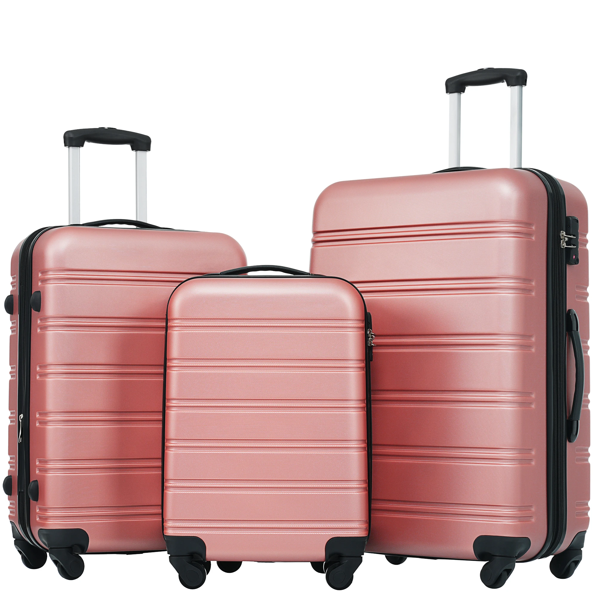 Zhuishu Bagage Set 3-delige Hardside Spinner Koffer Met Tsa Slot 20 "24 '28" Handbagage Koffer Luchtvaartmaatschappij Goedgekeurde Reistassen